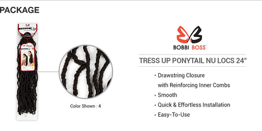 BOBBI BOSS Human Hair Blend Tress Up Ponytail MOD040 Nu Locs 24 inch (1) Find Your New Look Today!