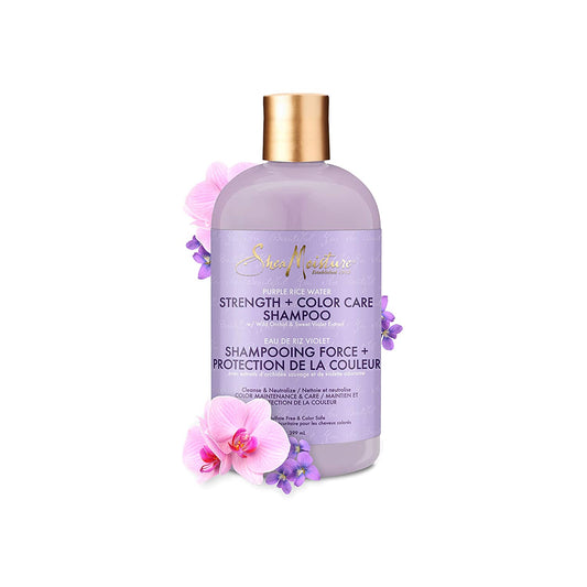 SheaMoisture Purple Rice Water Strength + Color Care Shampoo for Damaged Hair 13.5 fl ounce Find Your New Look Today!